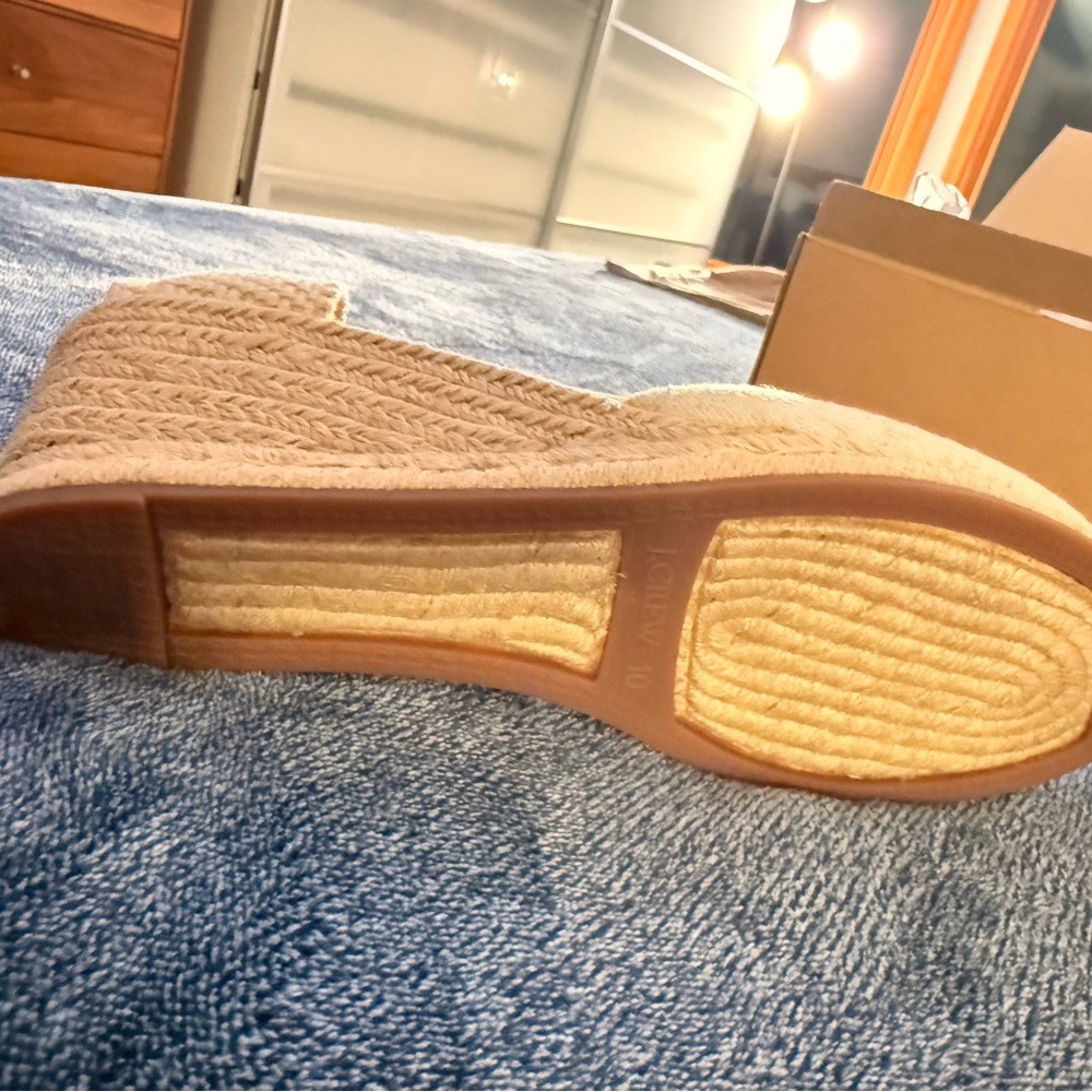 J. Crew Factory Ankle-strap espadrille wedges Size 10 - Picture 9 of 17